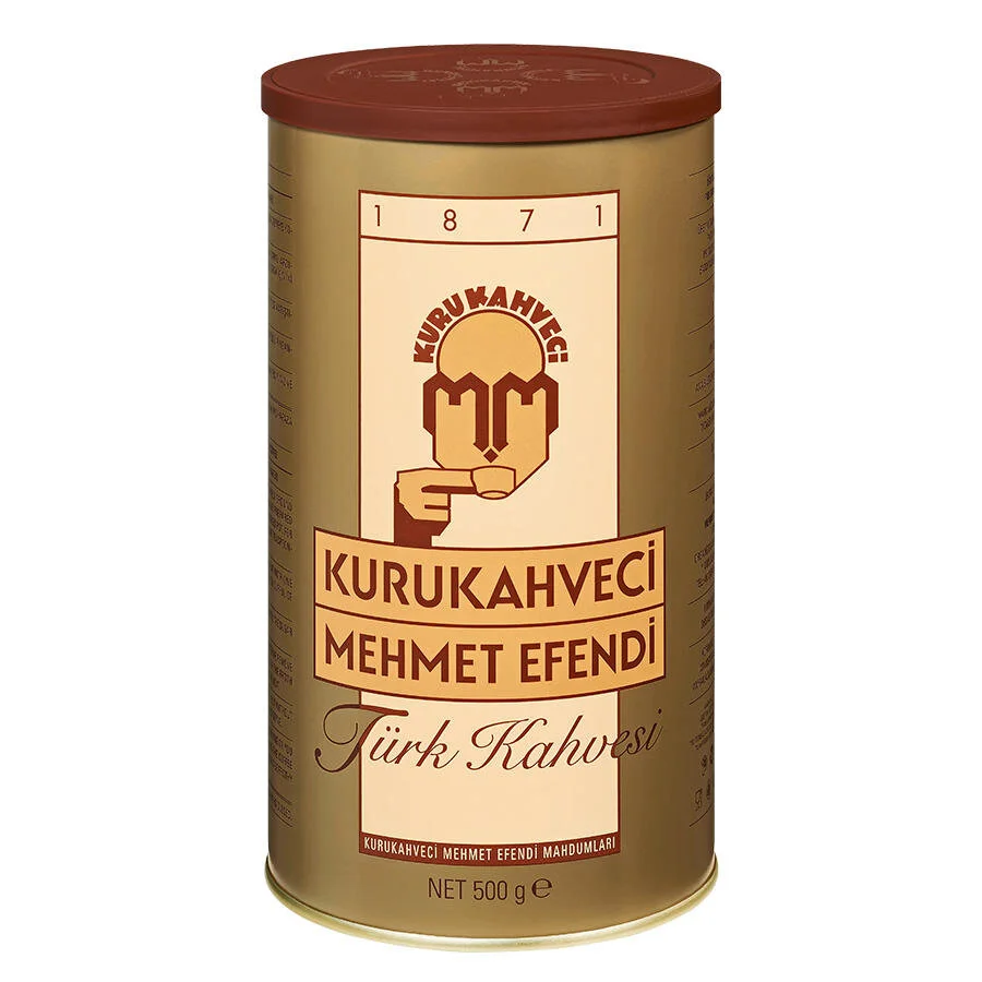 Kurukahveci Mehmet Efendi Çekirdek Türk Kahvesi 500gr. Teneke Kutu