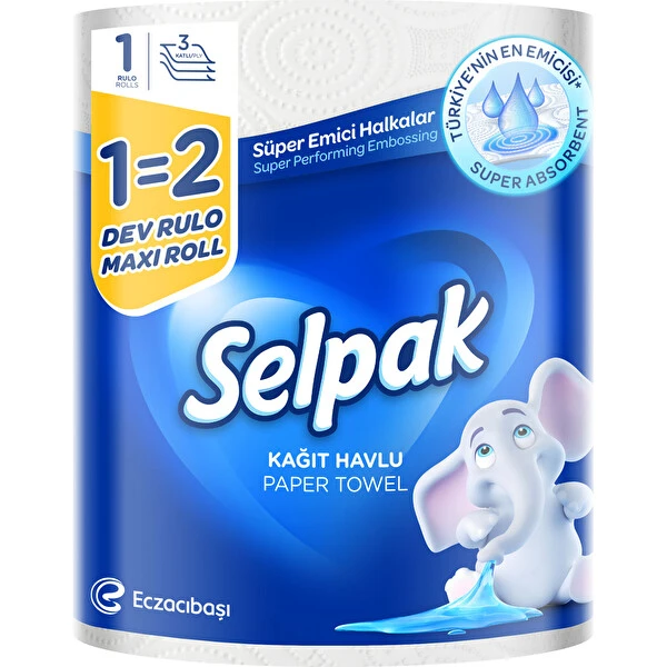 Selpak Havlu Dev Rulo Tekli