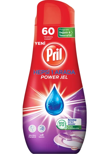 Pril Hepsi 1 Arada Jel Tablet Bulaşık Makinesi Deterjanı