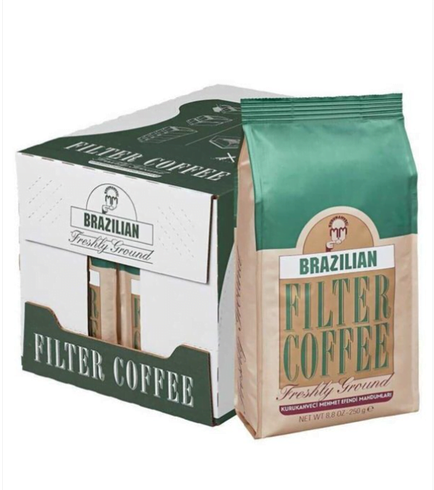 Kurukahveci Mehmet Efendi 250gr. Öğütülmüş Brazilian*12 Adet