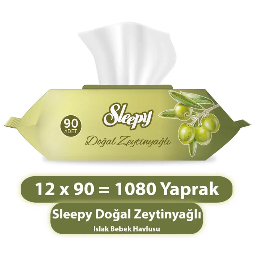 Sleepy Zeytinyağlı 90 Yaprak Islak Mendil