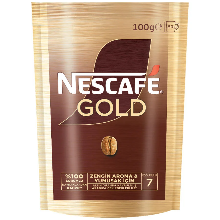 Nescafe Gold 100 gr. Poset Çözünebilir Kahve