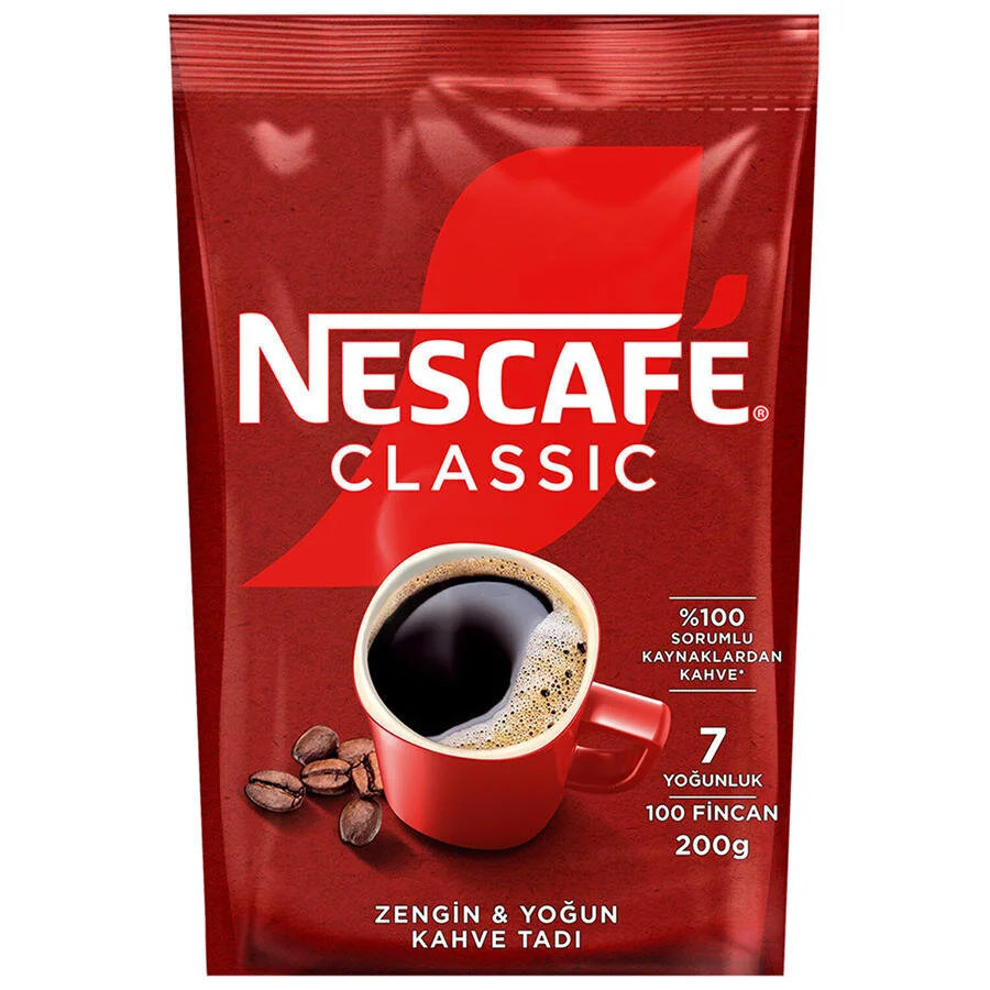 Nescafe Classic 200 gr. Poset Çözünebilir Kahve