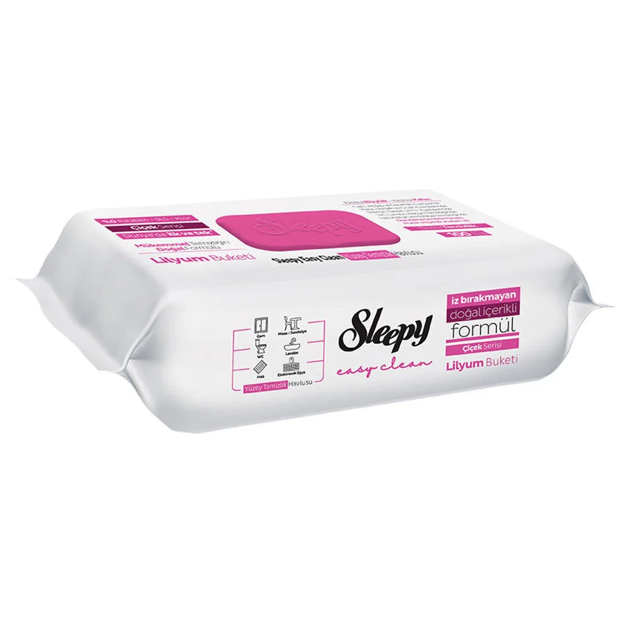 Sleepy Easy Clean Lilyum Buketi Yüzey Temizlik Havlusu 100'lü